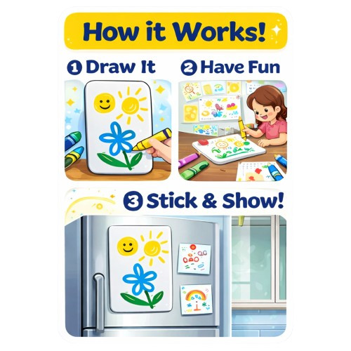 Doodle Stick Magnet Kids Art Creativity Drawing Activity 5 Pack