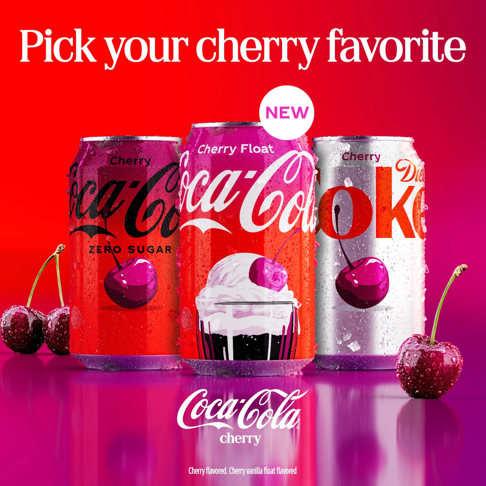 Coca-Cola Cherry Float Soda Pop Fridge Pack Cans, 12 Fl Oz, 12 Pack