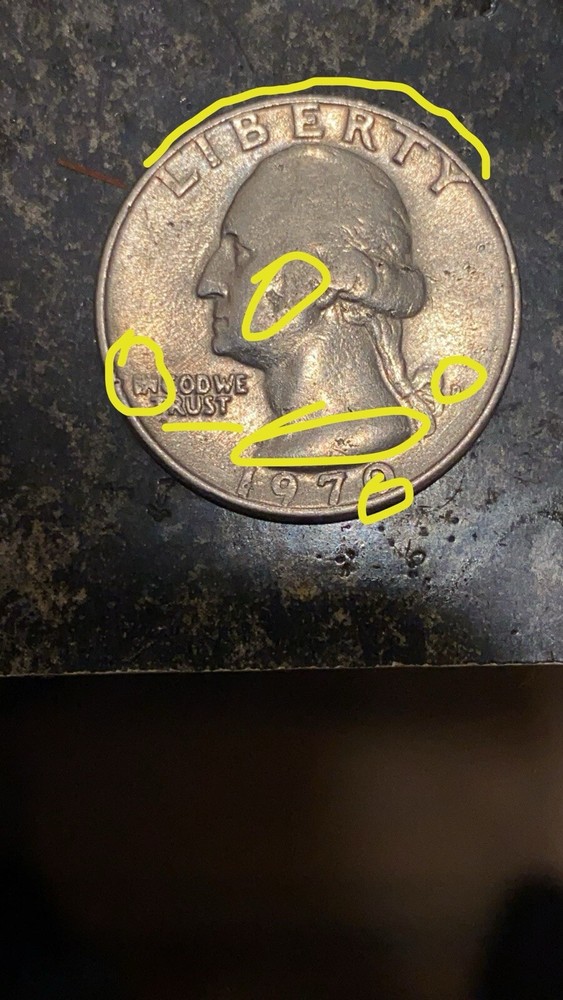 1970 D Quarter Double Die Off Center Error Uncirculated