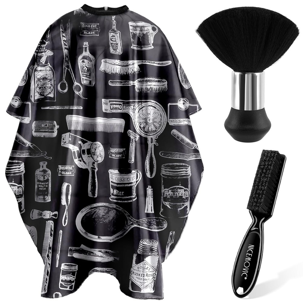 Capa de corte de pelo profesional, bata de peluquería y barbería