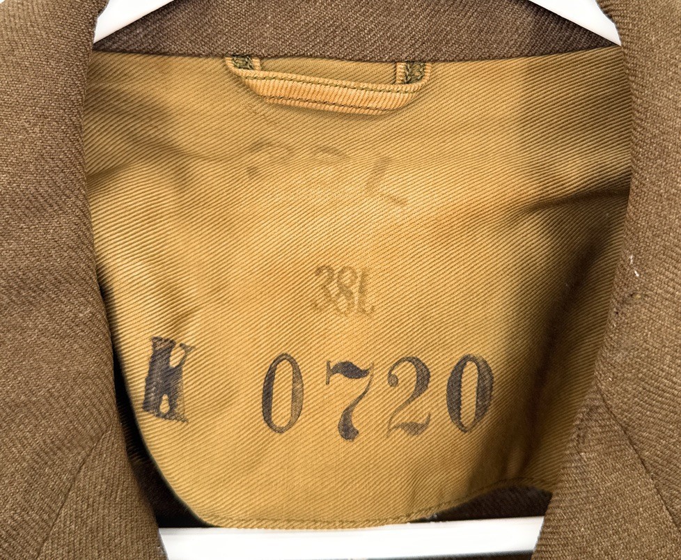 WWII Army Service Forces Coat Jacket Brown Private
