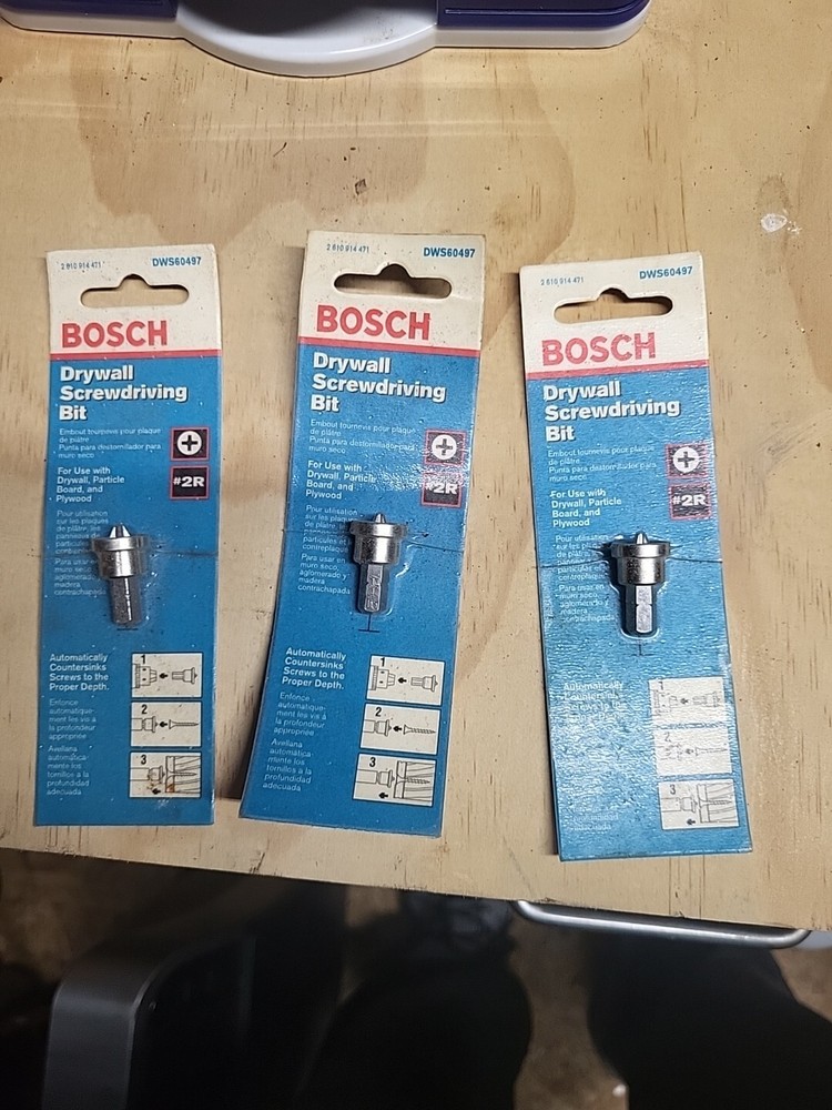 3 BOSCH DWS60497 Drywall Screwdriving Bit #2R