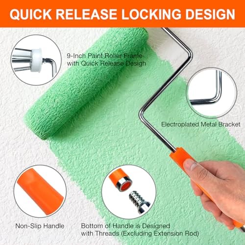 King Origin 16-Piece Paint Roller Kit with Extension 16 Pack, 9" & 4" roller