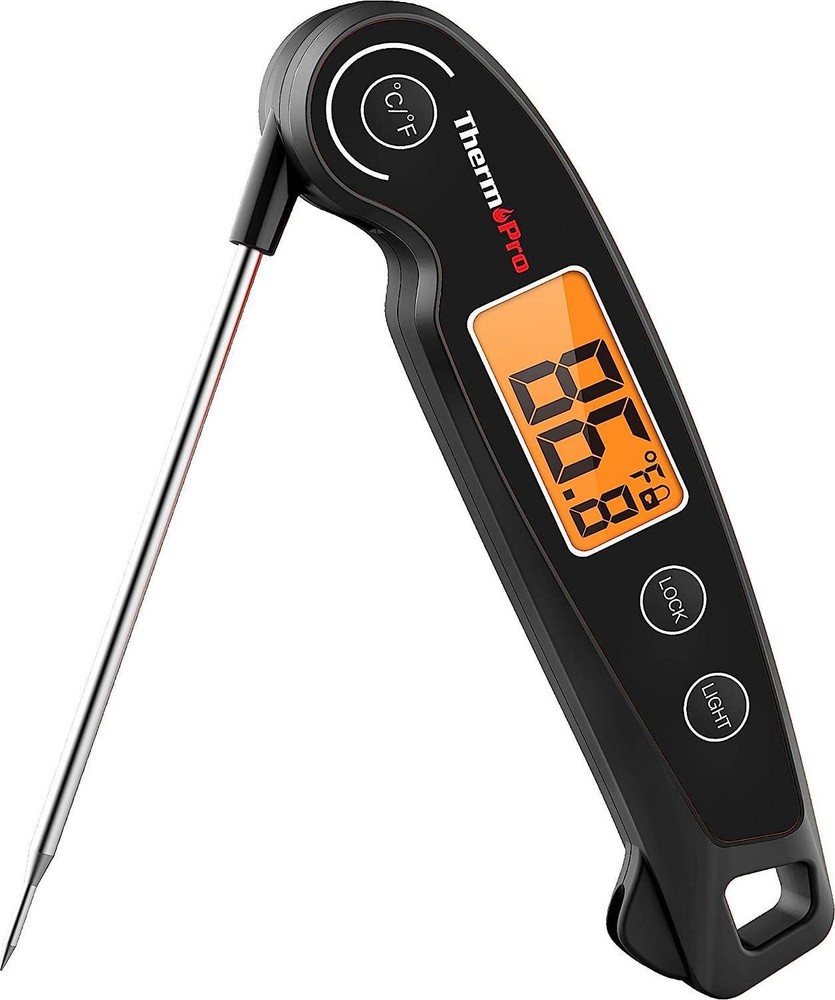 Instant Read Digital Meat Thermometer Waterproof Backlight Calibration Kitchen