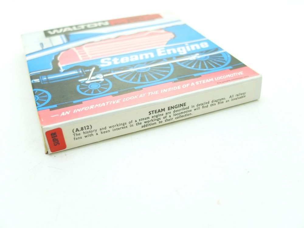 WALTON SUPER 8 BLACK & WHITE SILENT STEAM ENGINE