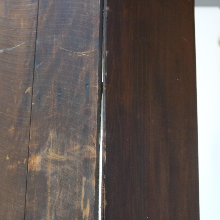 Antique Two-Piece Walnut Step Back Bookcase C1910
