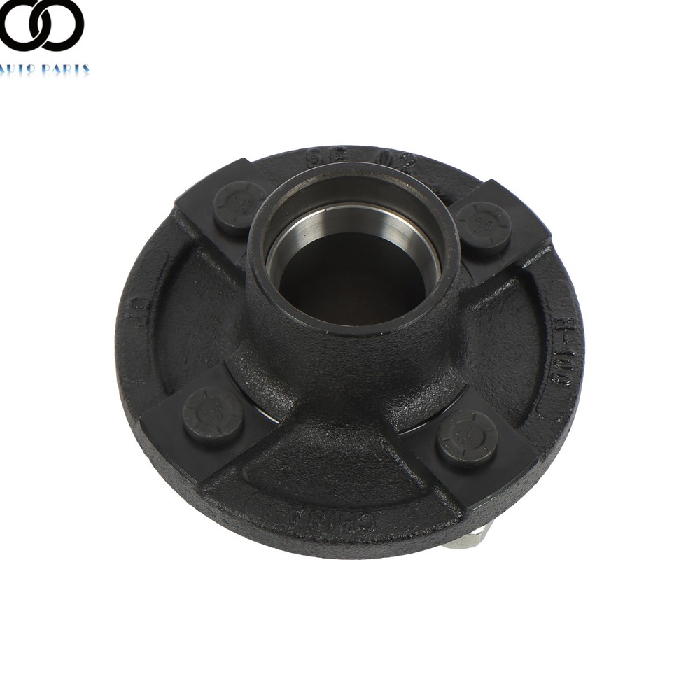 Pair of 4 Bolt on 4" Trailer Hub &1-1/16" Straight Square Shaft Spindle Assembly