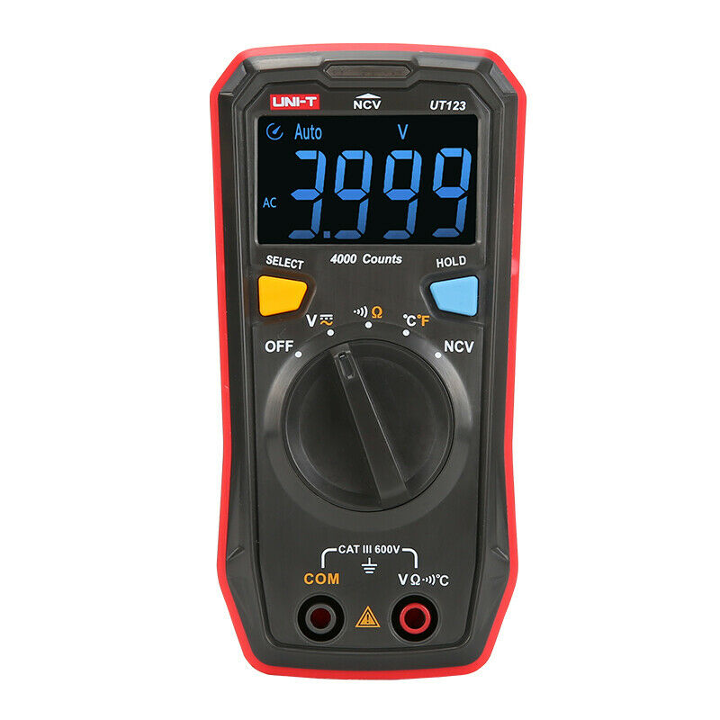 UNI-T UT123 Mini Digital Multimeter Auto Range Data hold AC DC Volt Meter✦Kd