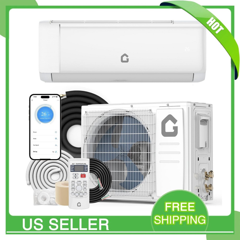 24000 BTU Mini Split Air Conditioner & Heating System Ductless Inverter 21 SEER2