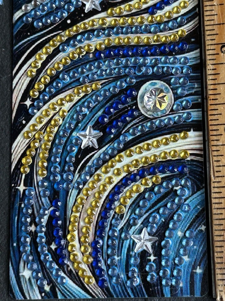 Handcrafted Diamond Art Design Bookmark With Tassel Thin Plastic