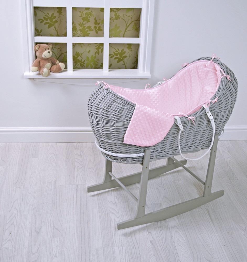 REPLACEMENT COVERS/DRESSING/BEDDING SET FOR POD MOSES BASKET PINK/BLUE/WHITE/GRE
