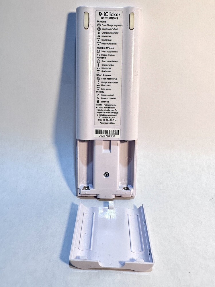 iClicker 2 - Student Resonse Remote For The College Classroom White Controller