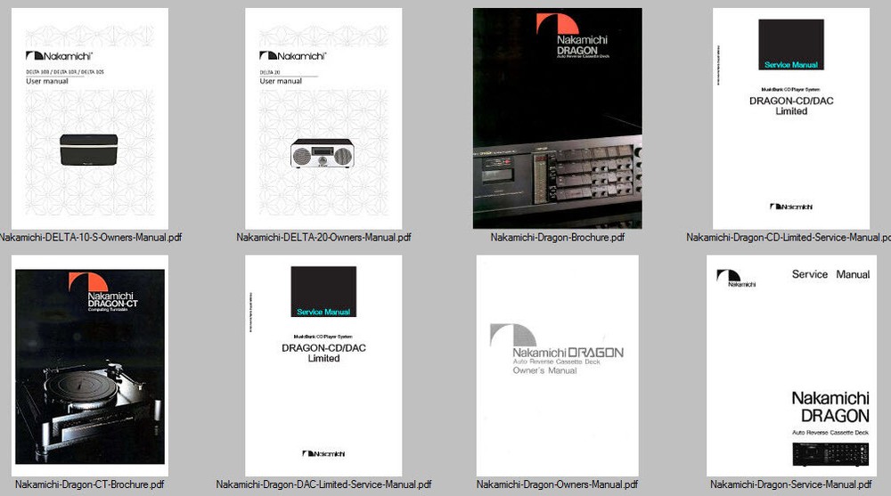 Nakamichi HiFi service manuals Computer DVD