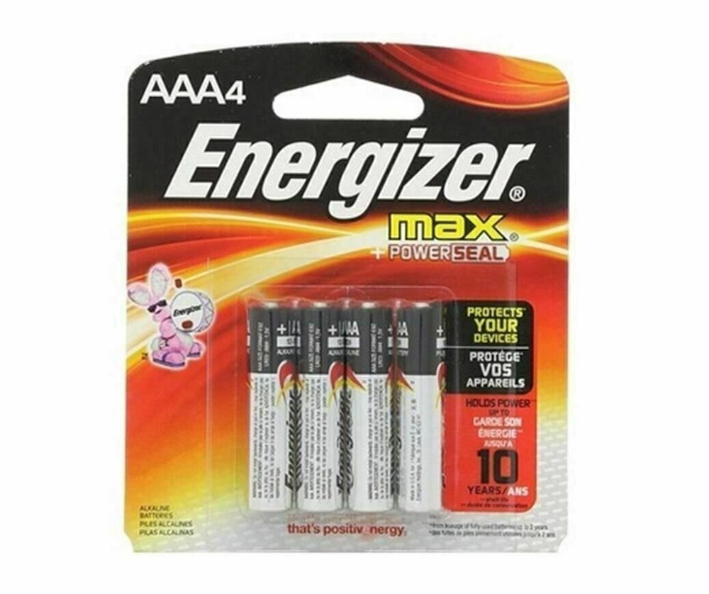 Energizer MAX Alkaline Battery AAA 4 Each