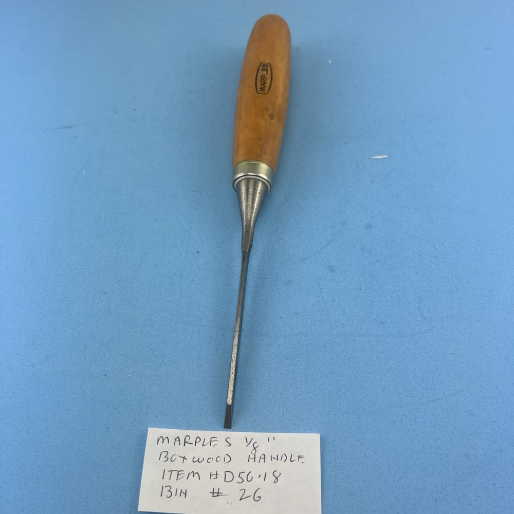 VINTAGE RARE SMALL 1/8'' WIDTH MARPLES CHISEL ,UK .