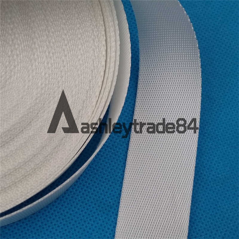 25M Length (25mm) Width White Strap Nylon Webbing Strapping NEW