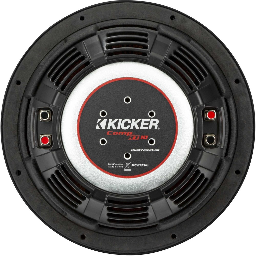 Kicker 48CWRT104 CompRT 10" Subwoofer, DVC, 4-ohm