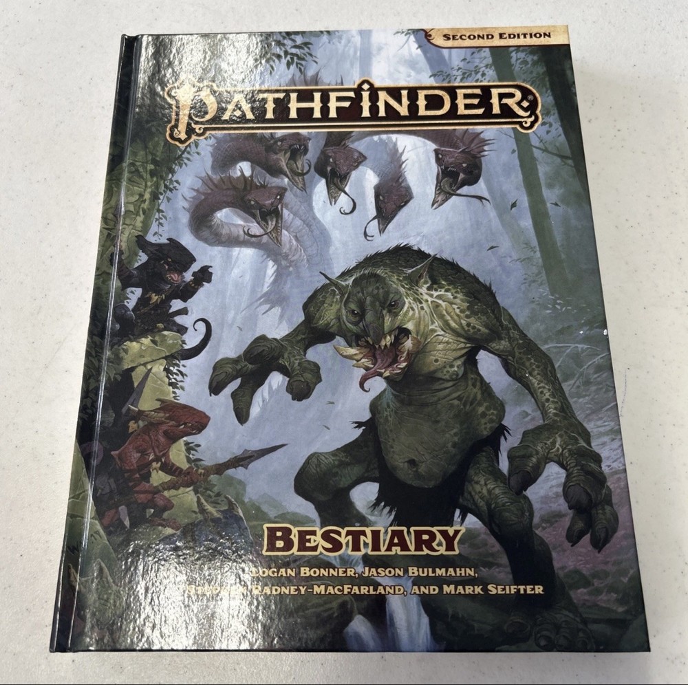 Bestiary Pathfinder Second Edition Rulebook Paizo Hardcover Preowned