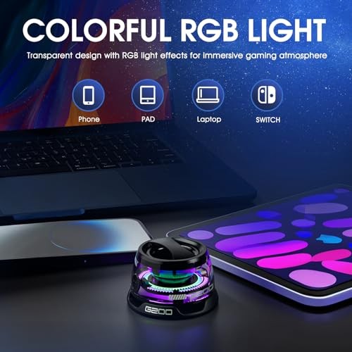 Magnetic Bluetooth Speakers,Small Bluetooth Speaker with Multi-RGB 1 Pack Black
