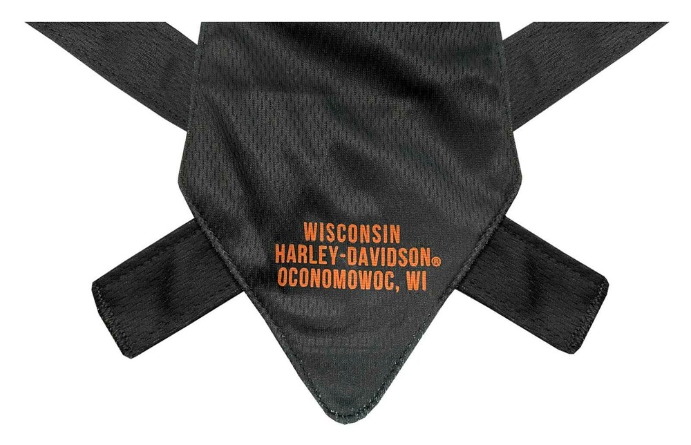 Harley-Davidson Men's Skull Shield Polyester One Size Headwrap - Solid Black