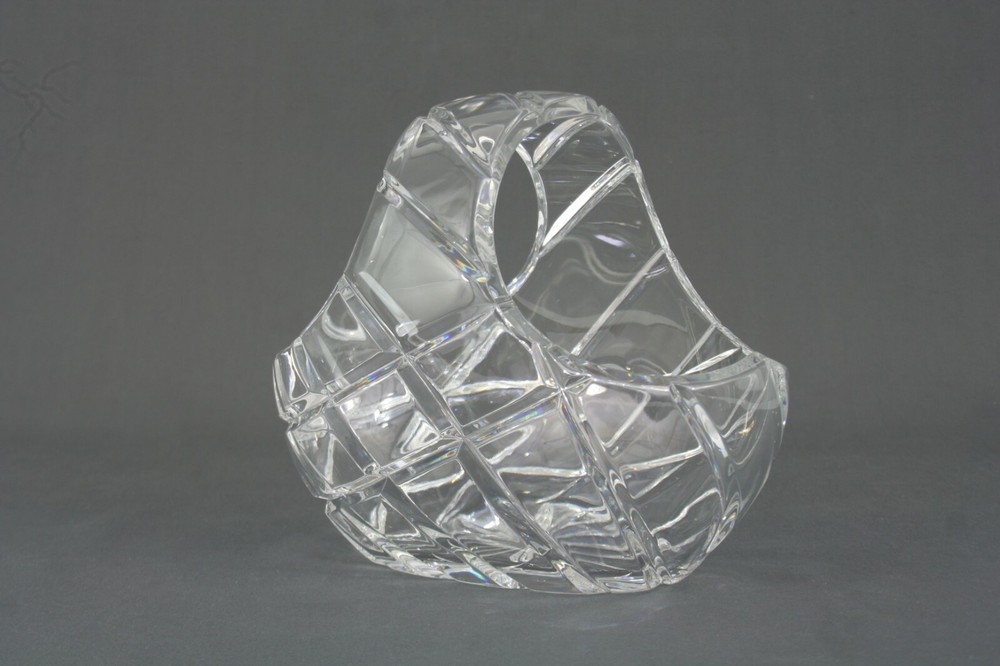 Lead Crystal Cut Glass Basket