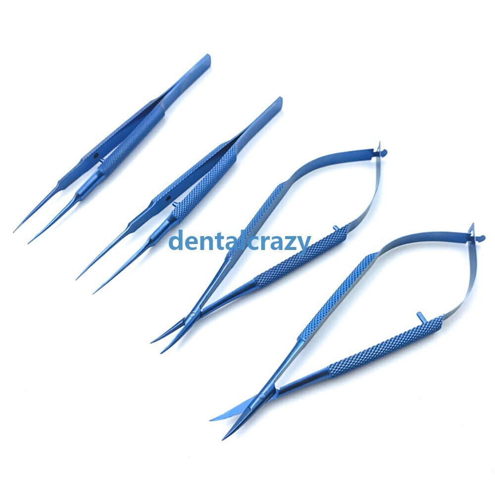 Titanium Ophthalmic Microsurgical Instruments Scissors/Needle Holders /Tweezers