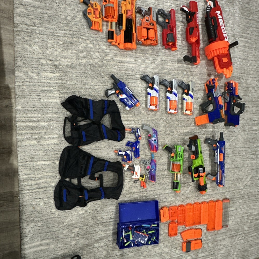 Huge NERF Lot 20+ blasters all working condition.