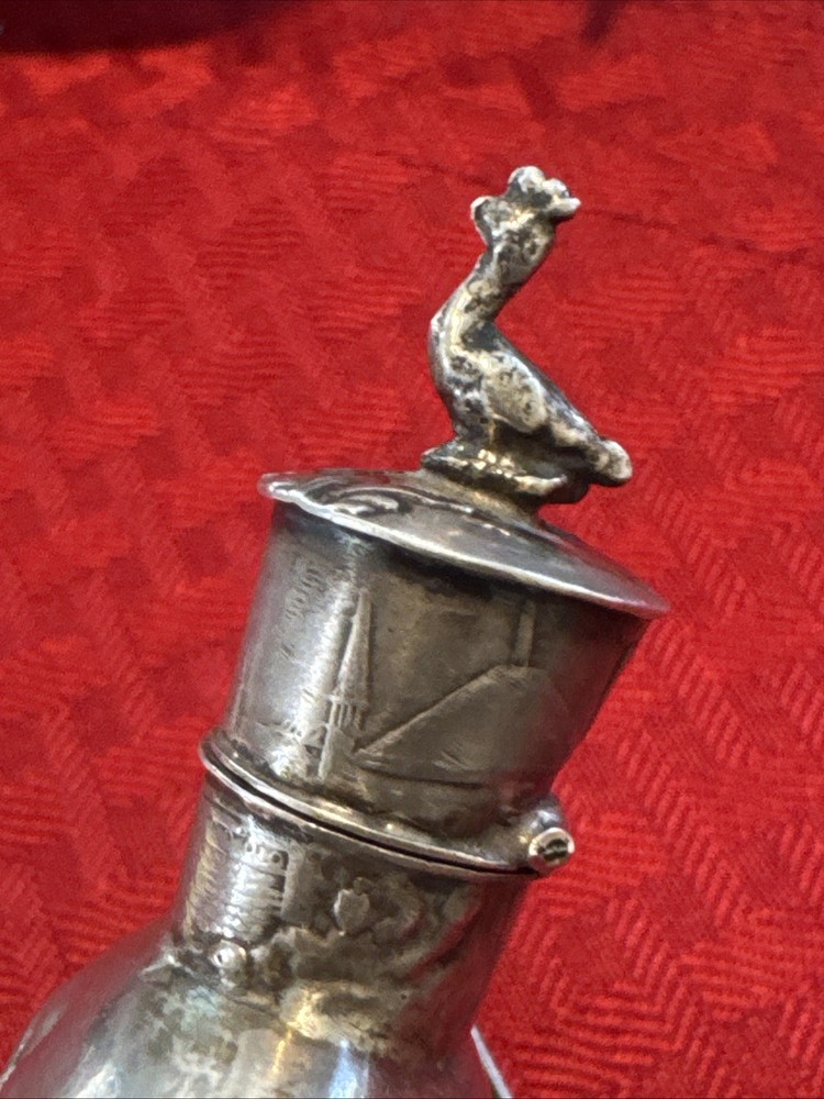 Early 1800’s Gentlemen’s Flask-Sterling Silver-Netherlands Export Hallmarks