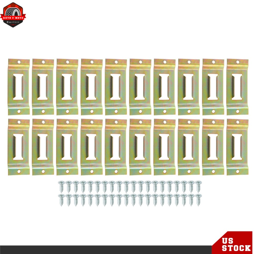 20 Pack E Track Tie Down Rail Single Slots For Trailers Trucks Galvanized Secure