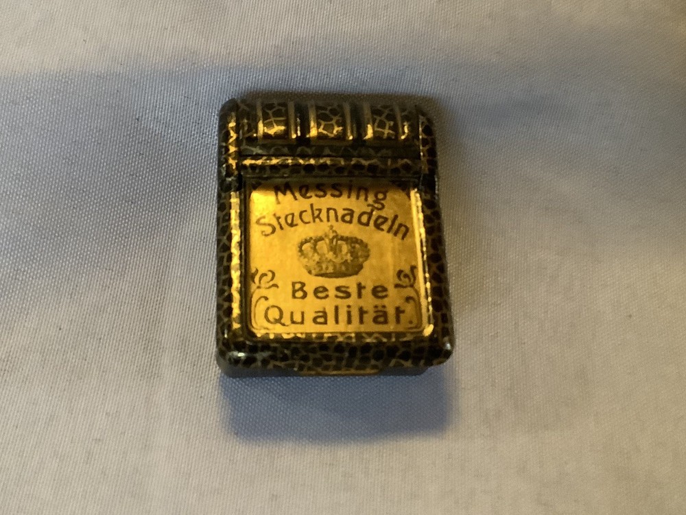 Vintage Messing Stecknadeln Match Safe Pins Container