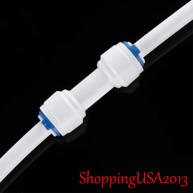 5 Pcs 1/4-3/8 Quick Connect Straight Fitting Connection Push In Water Filter