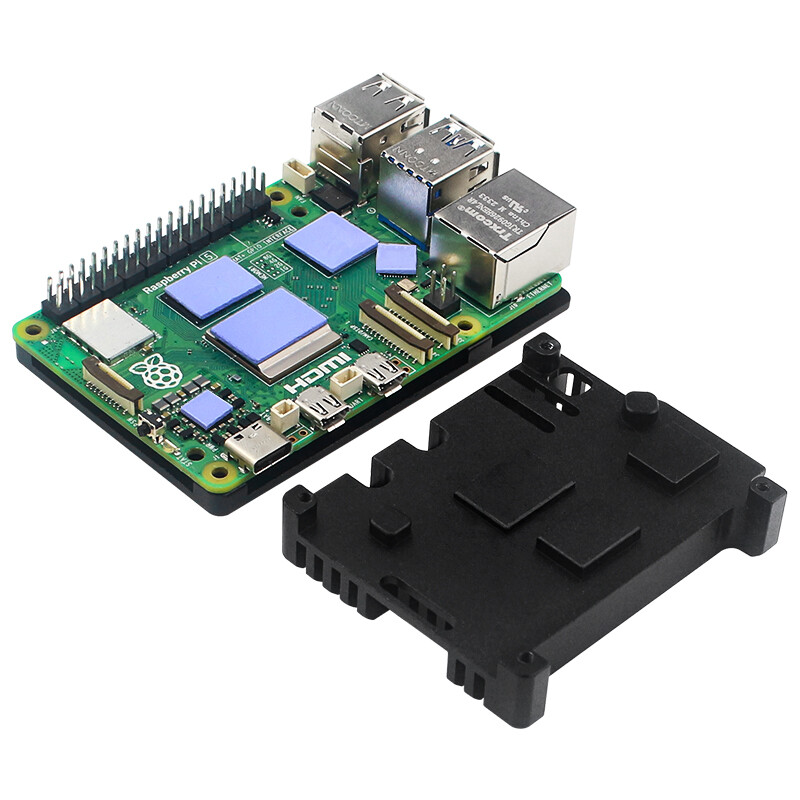 Metal Casing Raspberry pi5 Passive Cooling Casing Optional Cooling Fan US