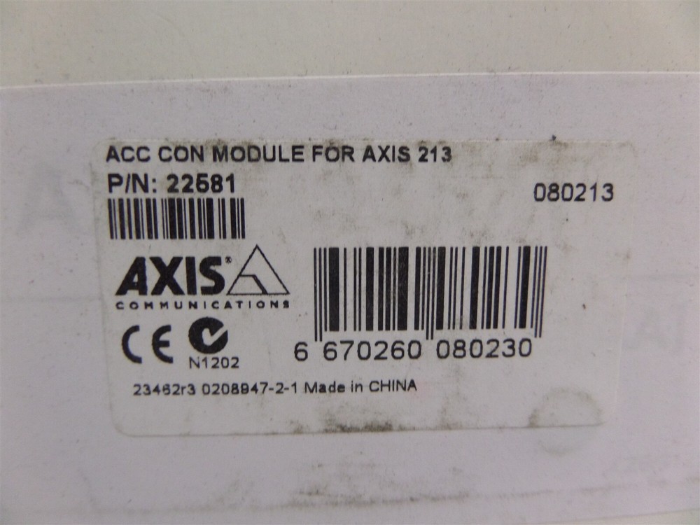 Axis Communications 22581 ACC CON Module for Axis 213 Camera New in Box