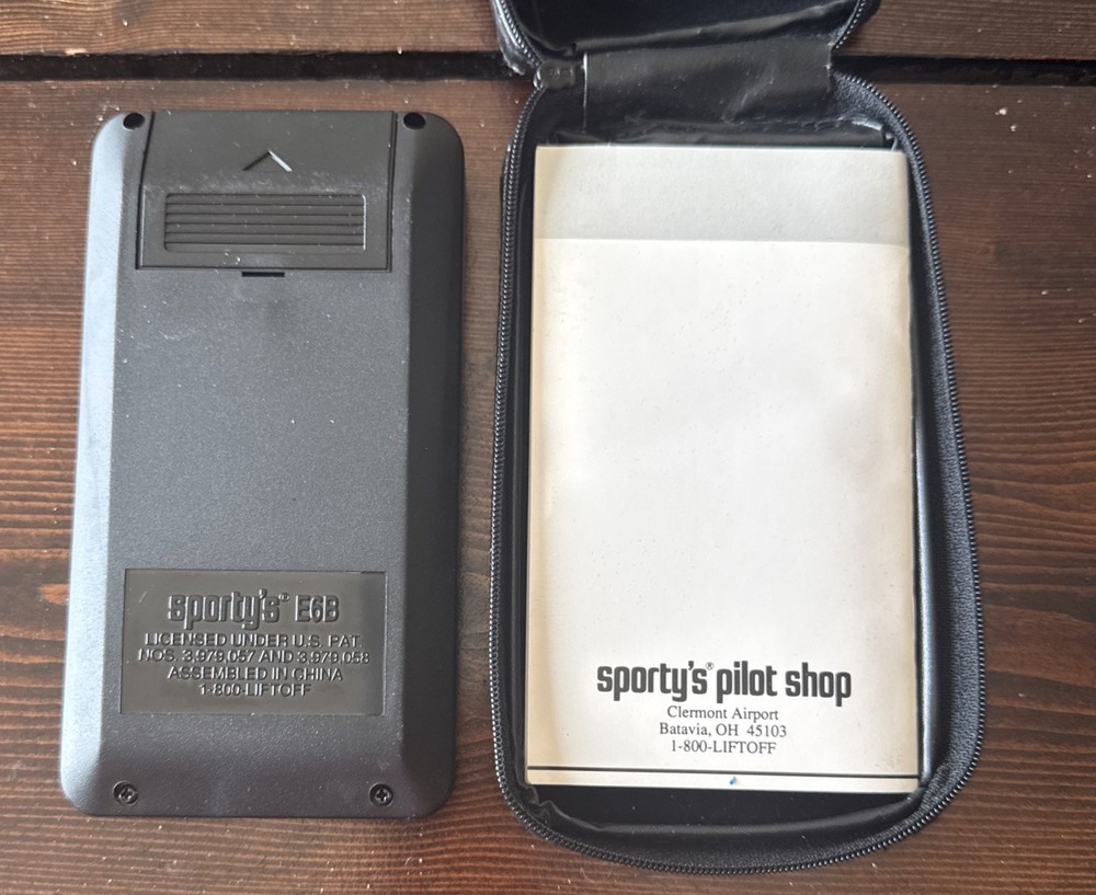Sporty's E6B Electronic Flight Computer w/ Case & Manual Tested Working