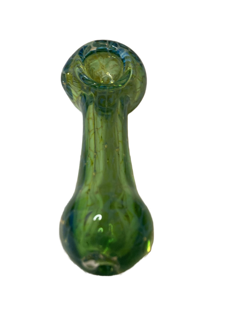 Fancy Work Spoon Pipe | Iguana Green | 3.75 - 4"