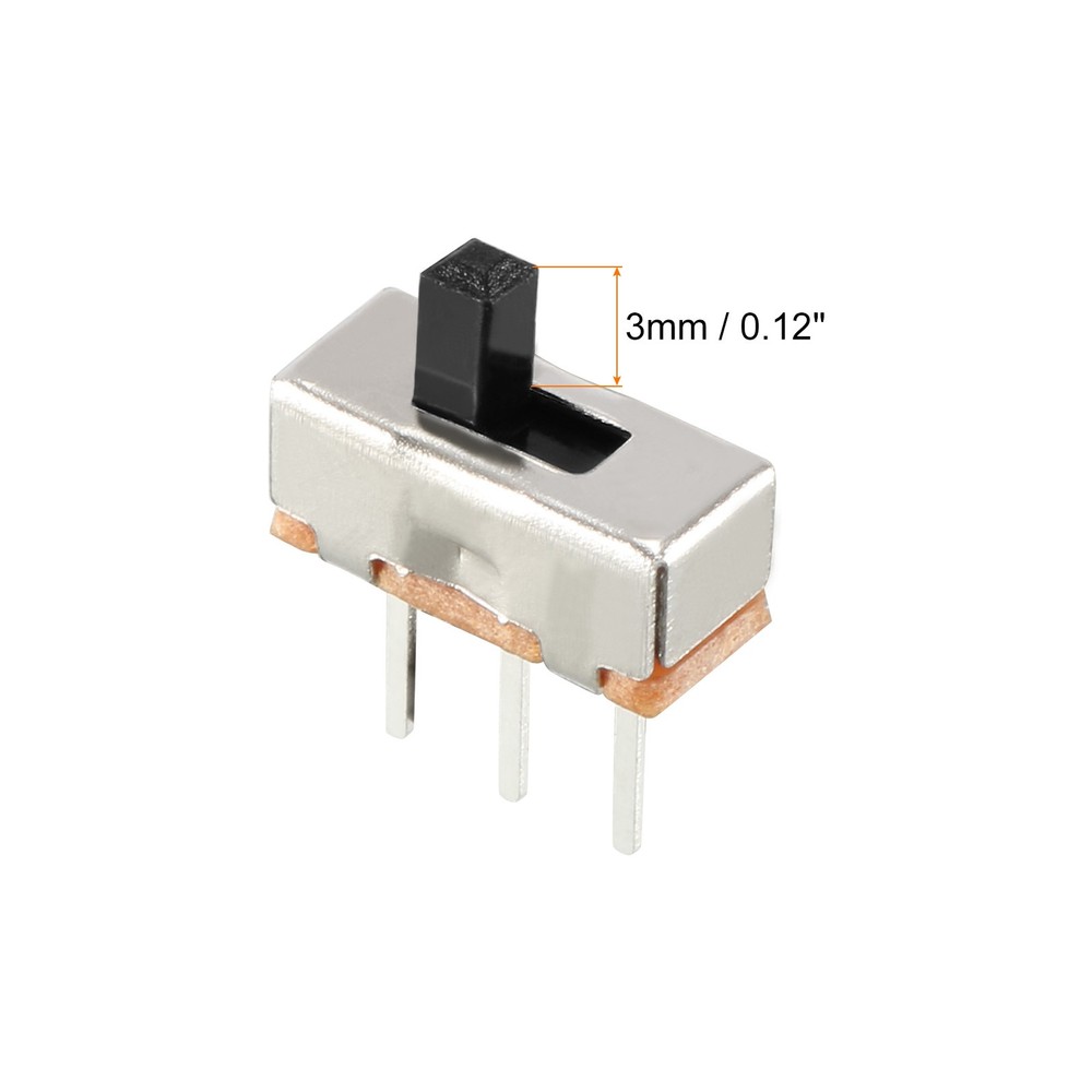 Horizontal Slide Switch 1P3T 4 Pin Terminals 3 Position PCB Panel Latching 30Pcs