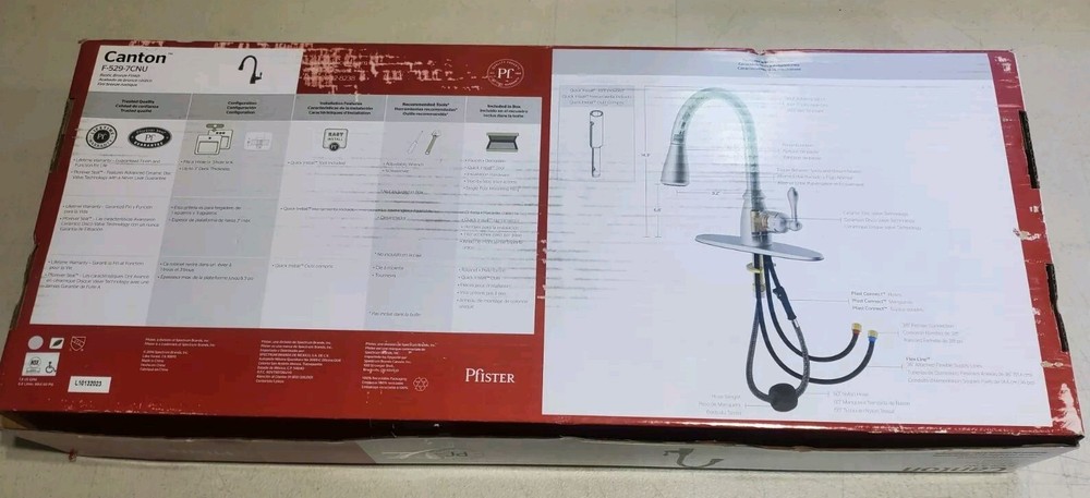 Pfister Canton Single-handle Pull-down Sprayer Kitchen Faucet in Rustic Bronze