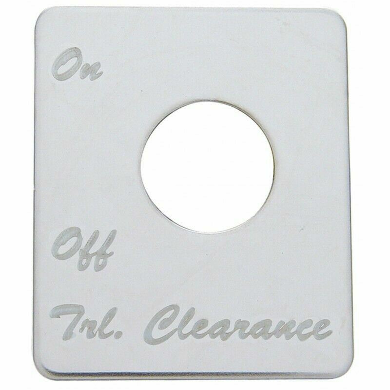 UP Toggle Switch Plate for Peterbilt Trailer Clearance Stainless Etched #48472