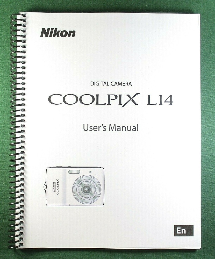 Nikon CoolPix L14 User's / Instruction Manual: 128 Pages & Protective Covers
