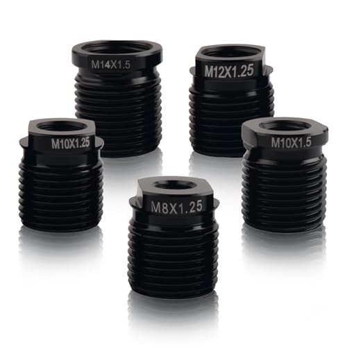 5PCS Shift Knob Adapter,Aluminum Alloy Shifter Knobs Thread Adapter for