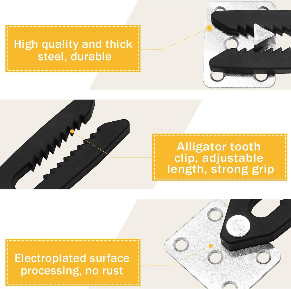 Sectional Couch Connector Heavy Duty Snap Alligator Sofa Interlocking 4 Pcs