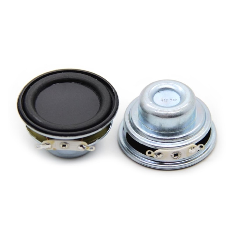 2Pcs 40MM 4 Ohm 5W Full Range Speaker Rubber Side Loudspeaker