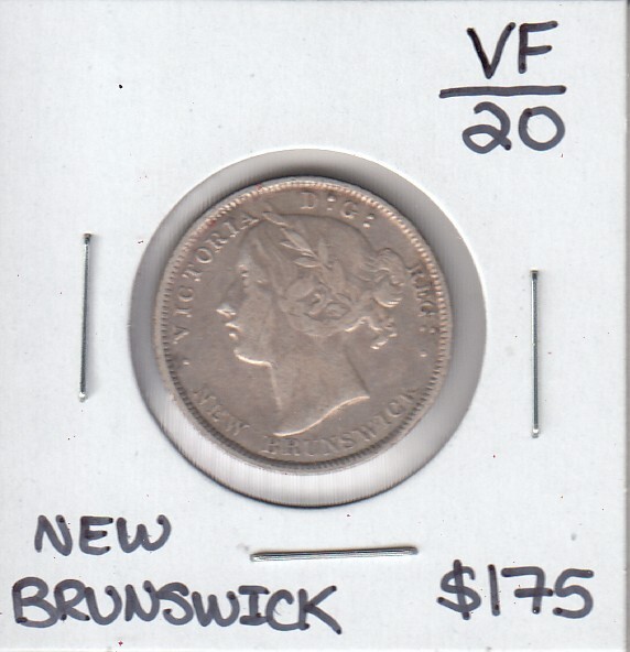 1862 New Brunswick Twenty Cent 20c   C6