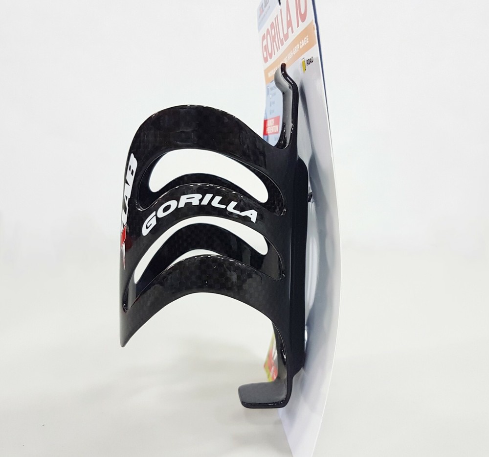 XLab Gorilla Carbon Rear Bottle Cage Gloss Black (10lbs Grip)