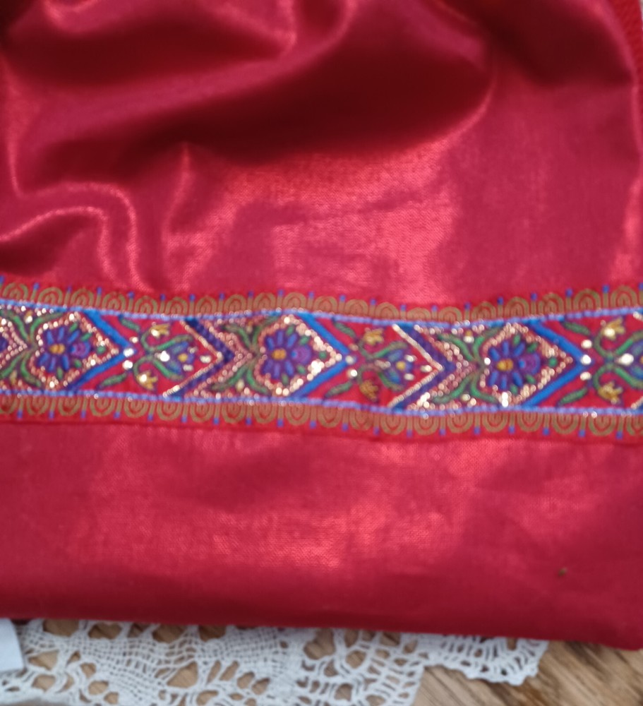 tarot bag red glitter