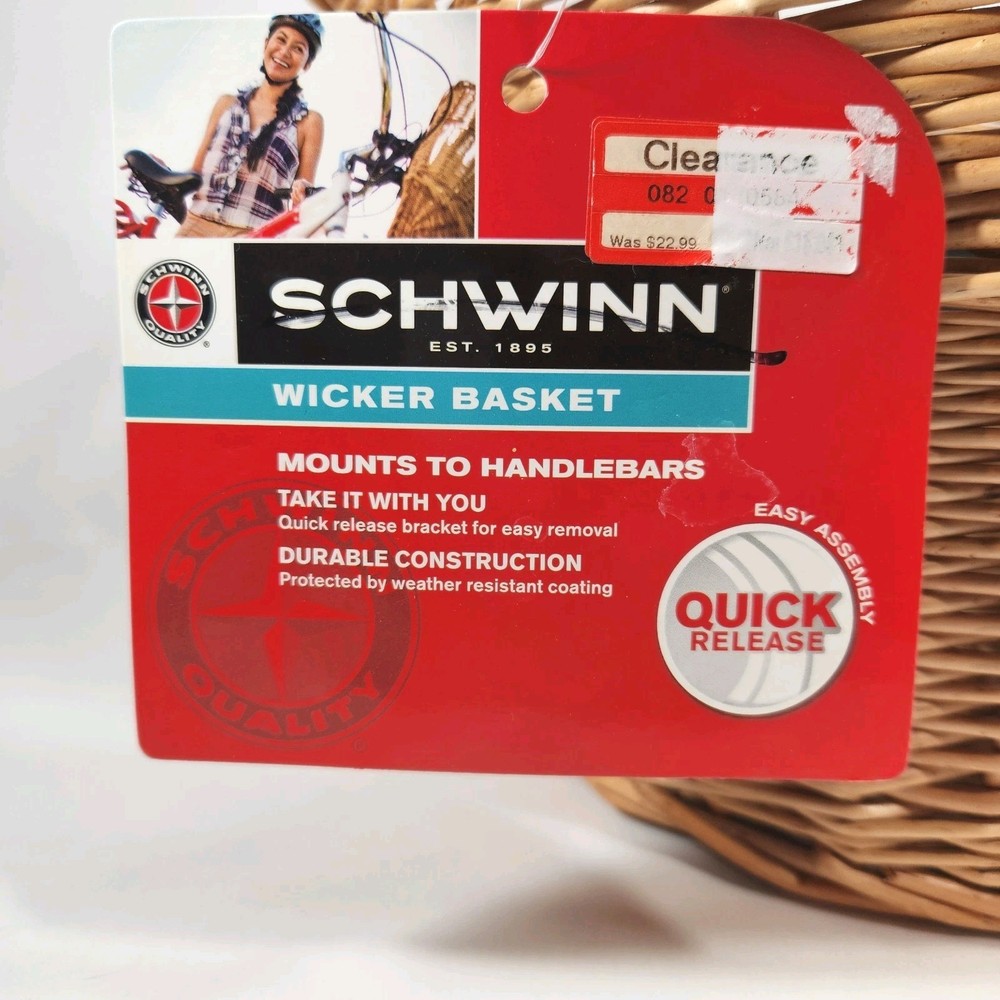 Schwinn Wicker Bicycle Basket Handlebar Mount- Missing Mounting Bracket
