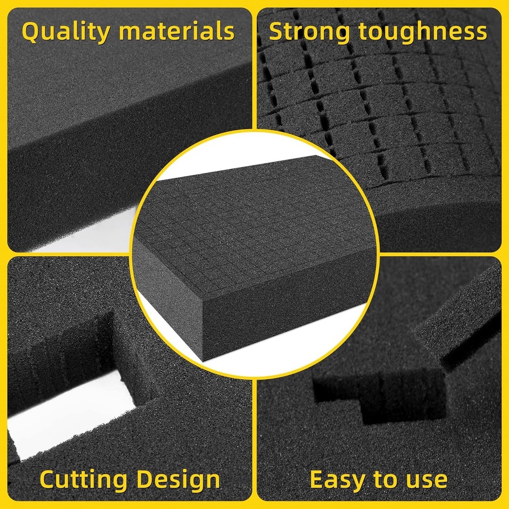4 PCS Pick Apart Foam Insert- 2 Size Pick and Pluck Foam- Pluck Pre Cube Shee...