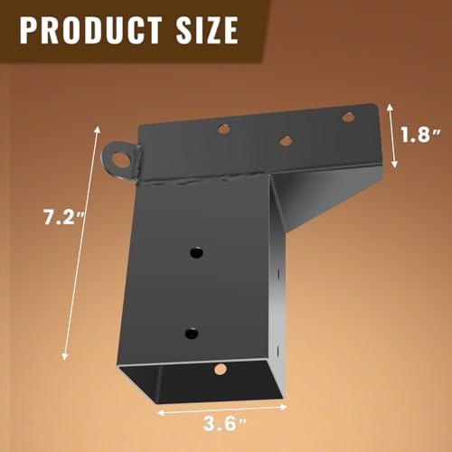 Deer Stand Brackets(4 Pcs ), 4"x 4" Deer Blind Deer Stand Bracket-Black