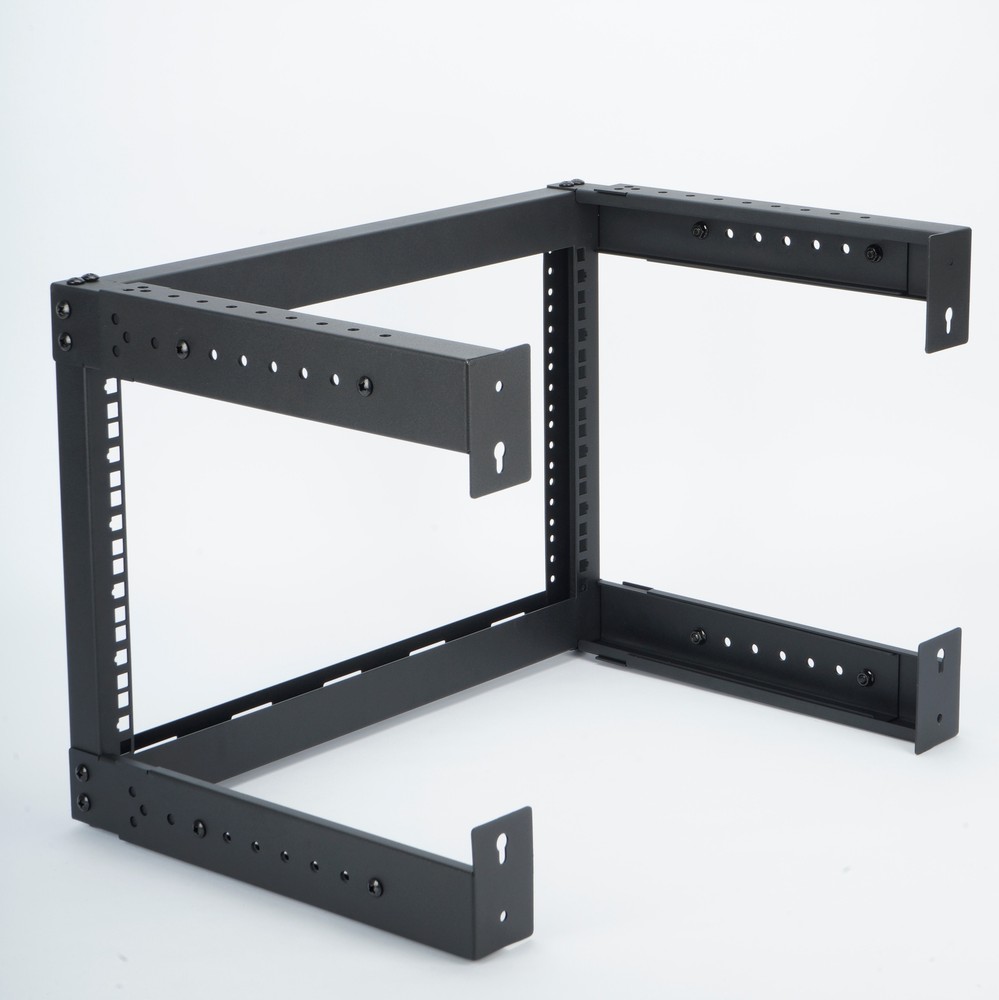 6U Wall Mount Open Frame Network Server Equipment Rack Cabinet Adjustable 19"
