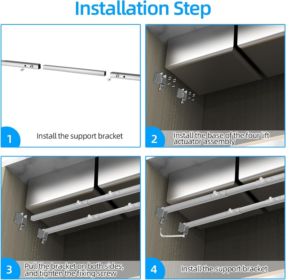 Qualward Undermount Sink Brackets,Adjustable Undermount Sink Support, Stainless